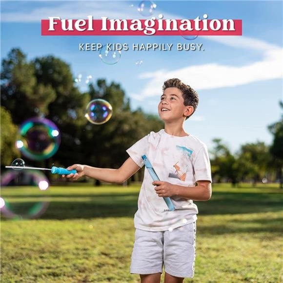 36 Pack 14.6’’ Big Bubble Wands Bulk, Bubble Blower for Kids, Bubble Blaster - Picture 4 of 7